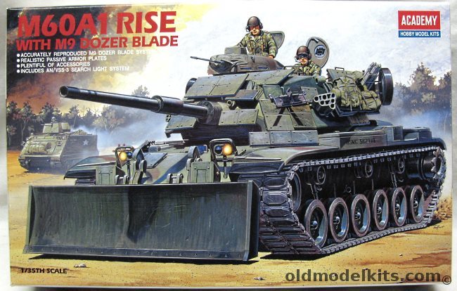 Academy 1/35 M60A1 RISE With M9 Dozer Blade, 1390 plastic model kit